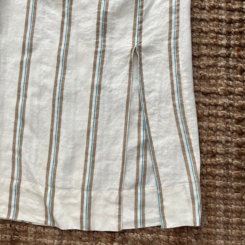 Madewell Column Maxi Skirt 100% Linen Surplus Stripe Size L NWOT Resort Coastal - Picture 5 of 10